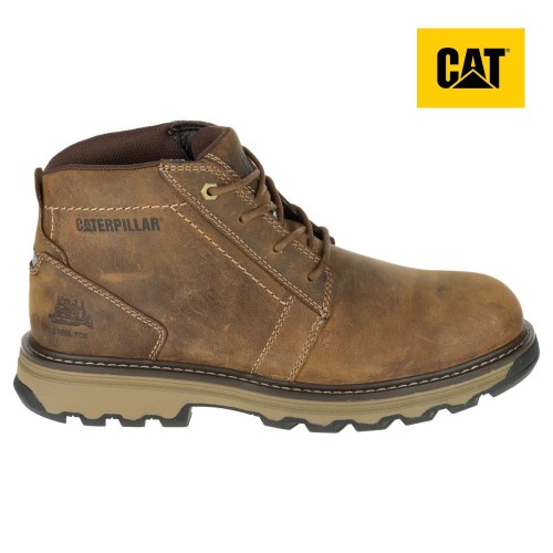 Caterpillar Parker Steel Toe S1P HRC SRA Miesten Turvakengät TummanBeige (KHPVU)